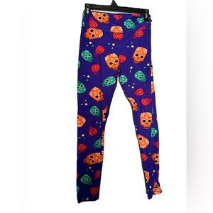 Lularoe One Size leggings sugar‎ skulls